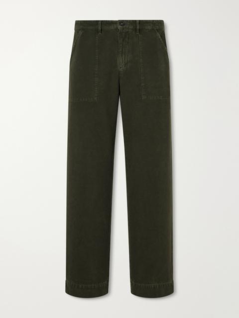 massimo alba New Regata Straight-Leg Brushed Cotton Trousers