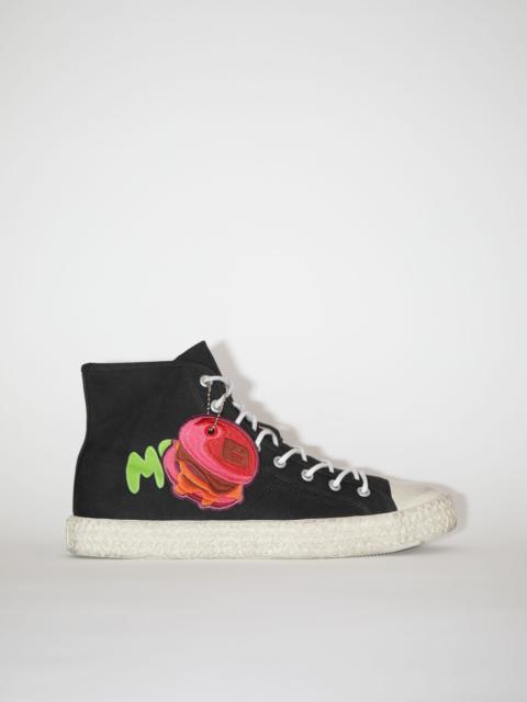 Print high top sneakers - Black/off white