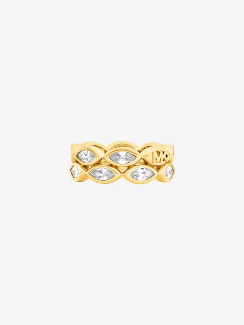 MICHAEL KORS Marquise Cut Cubic Zirconia Tennis Ring