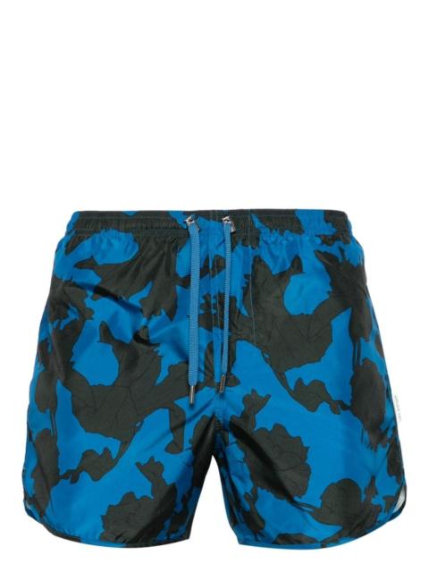 Neil Barrett floral-print drawstring swim shorts