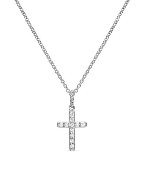 DAVID YURMAN Women's Cable Collectibles Cross Necklace in 18K Gold - White Gold