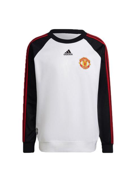 adidas Men's adidas Knit Soccer/Football Colorblock Sports Round Neck White H64071