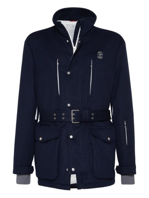 Brunello Cucinelli Mountain belted wool military jacket
