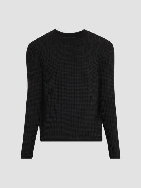rag & bone Men's Harvey Textured Knit Crewneck Top - Black