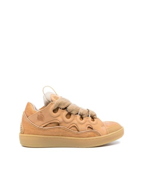 Curb raffia low-top sneakers