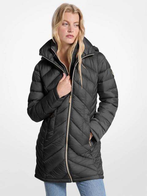 MICHAEL KORS Packable Quilted Nylon Puffer Coat