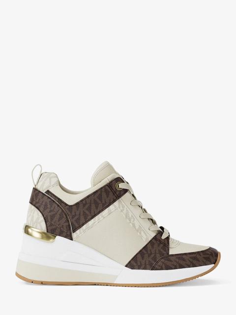 MICHAEL KORS Georgie Signature Logo Wedge Trainer