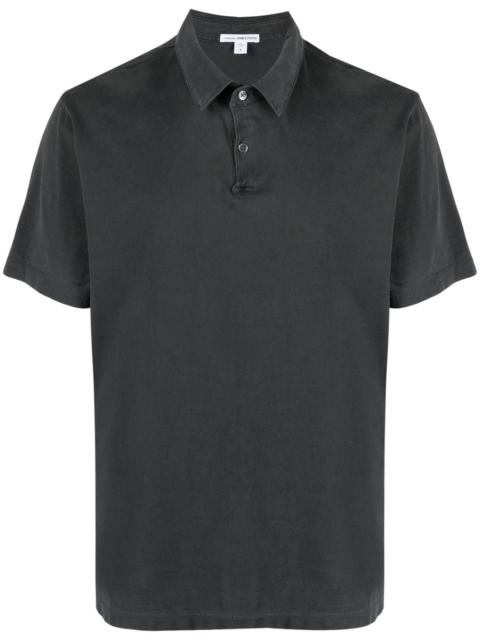 JAMES PERSE sueded-jersey polo shirt