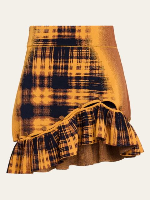 PH5 Garlen Wavy Asymmetric Mini Skirt