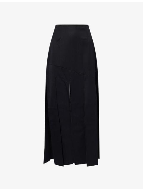 Simone Rocha Bias Cut Multi-Slit Woven Maxi Skirt
