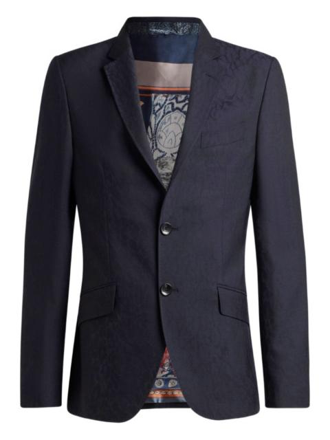 Etro jacquard single-breasted blazer