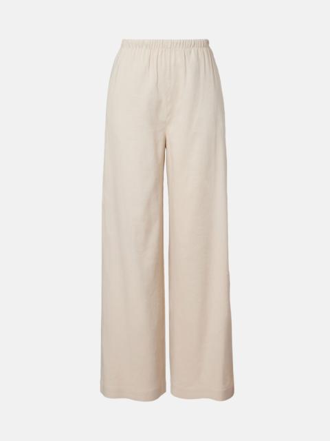 Max Mara Destino linen-blend wide-leg silhouette