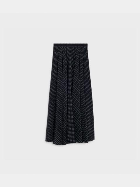 CELINE 90’S MIDI SKIRT IN PRINTED CREPE DE CHINE