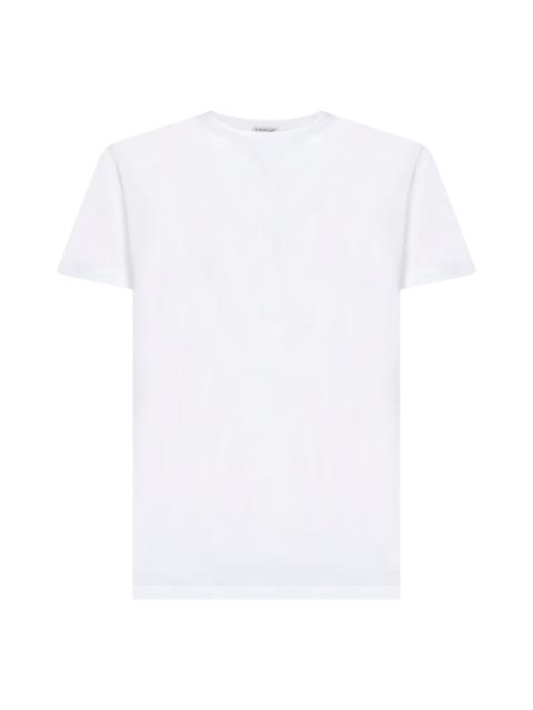 White cotton double logo patch T-shirt
