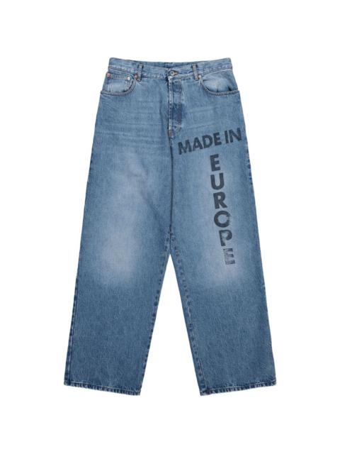 VETEMENTS text-print jeans