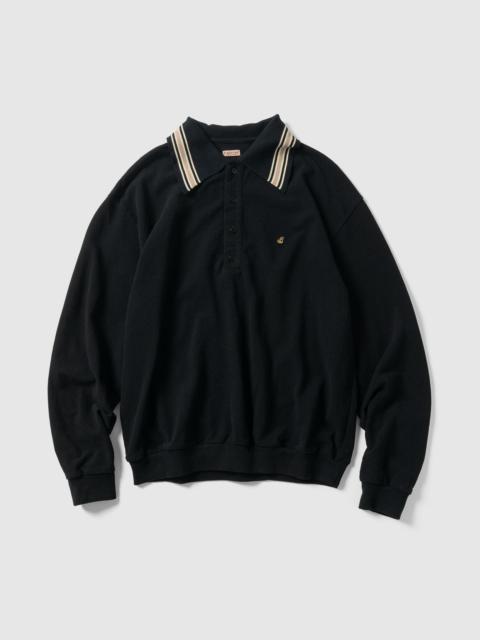 Kapital Piquet Large Pointed Collar Retro Polo Black