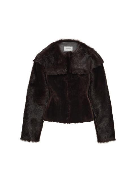 MAGDA BUTRYM Tailored Shearling Jacket brown