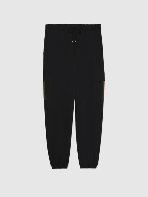 Cotton jersey jogging pant with Web