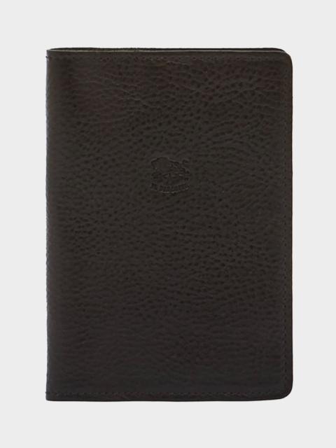 IL BISONTE Il Bisonte Leather Passport Holder in Black