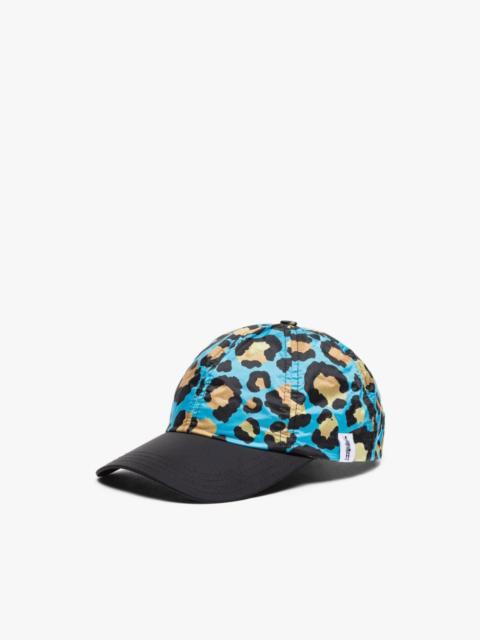 Mackintosh TIPPING BLUE LEOPARD NYLON BASEBALL CAP