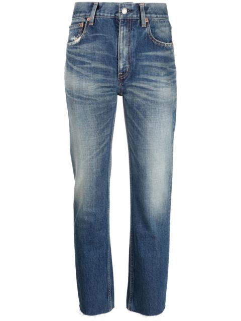SAINT LAURENT high-rise straight-leg jeans