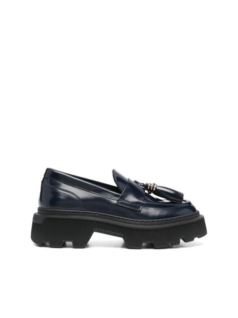 tassel leather loafers