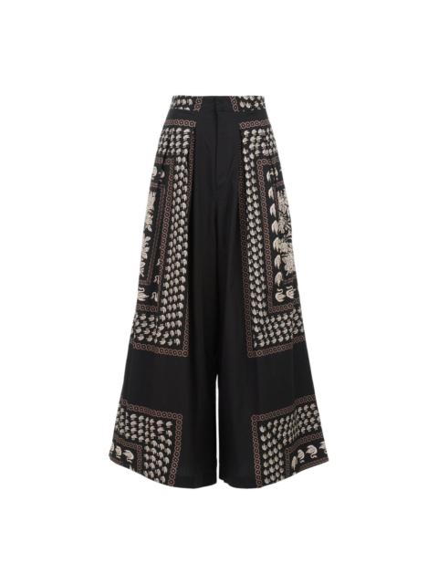 BIYAN Cotton Print Wide Long Pants