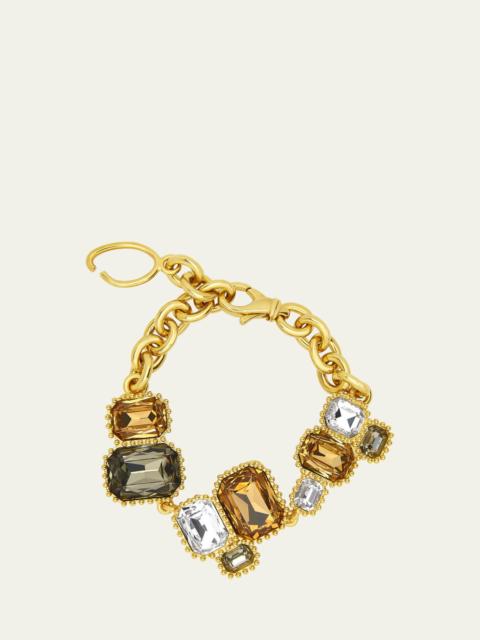 Oscar de la Renta Crystal Scramble Bracelet