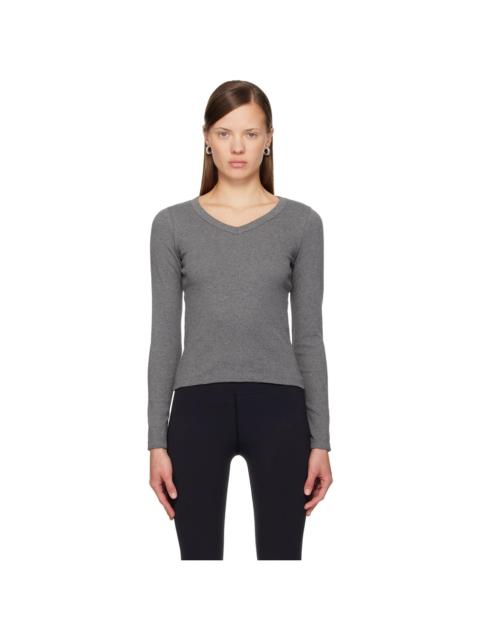 FLORE FLORE Gray Jill Longsleeve T-shirt
