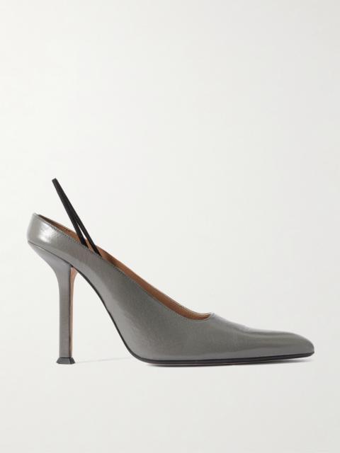 Calvin Klein Collection Suki Convertible Crinkled-leather Pumps