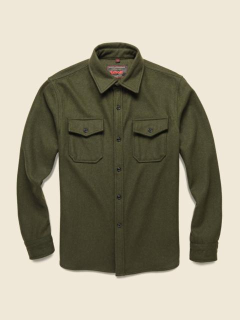 Schott CPO Wool Shirt - Olive
