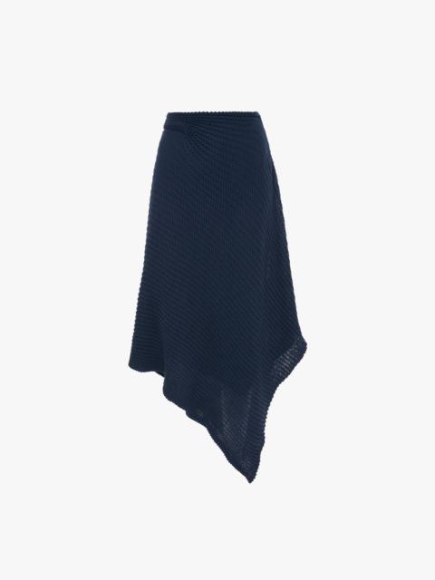 Victoria Beckham Draped Knit Midi Skirt In Eclipse