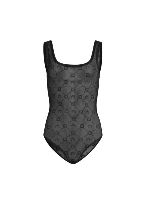 Marine Serre Moonogram Mesh Flock Bodysuit