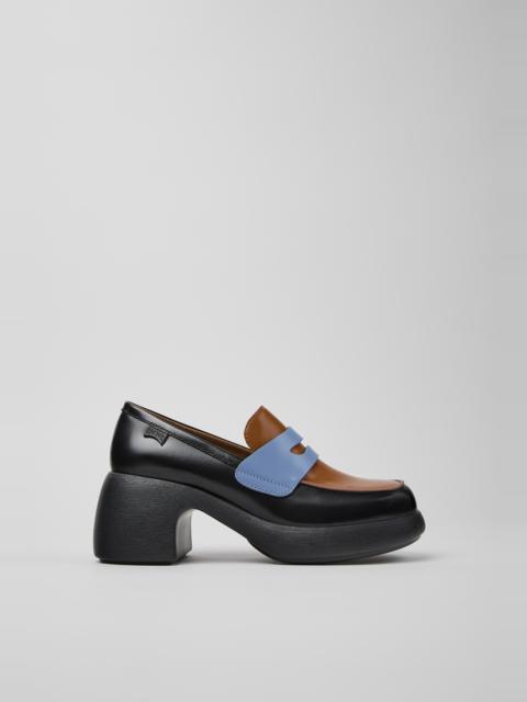 CAMPER Twins Multicolor Leather Moccasins for Women.