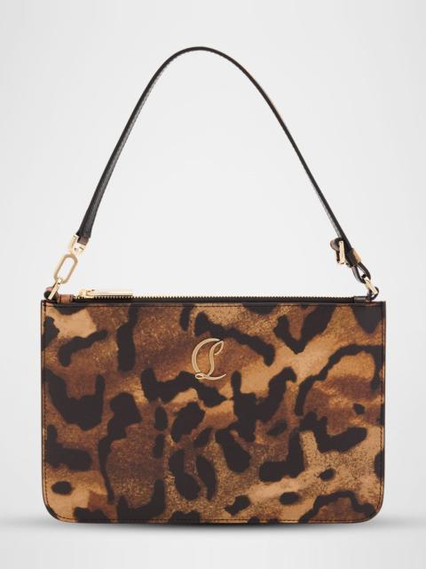 Christian Louboutin Loubi54 Flat Pouch Bag in Bengal-Print Leather