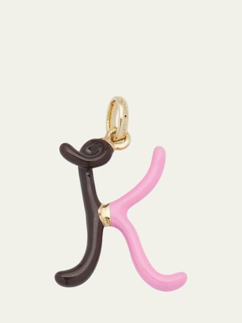 BEA BONGIASCA Enamel Letter Necklace