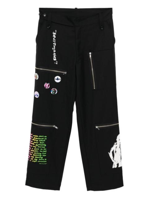 KIDILL graphic-print straight-leg pants