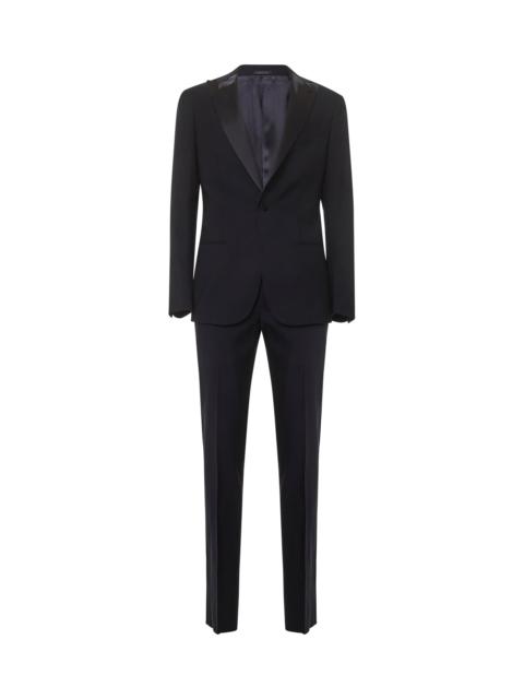 GIORGIO ARMANI Dark navy virgin wool tuxedo suit