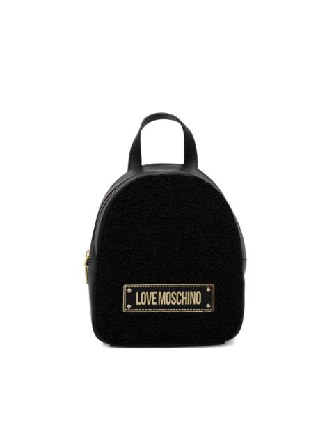 Moschino logo-plaque backpack
