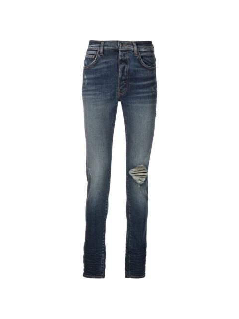 distressed-effect skinny jeans