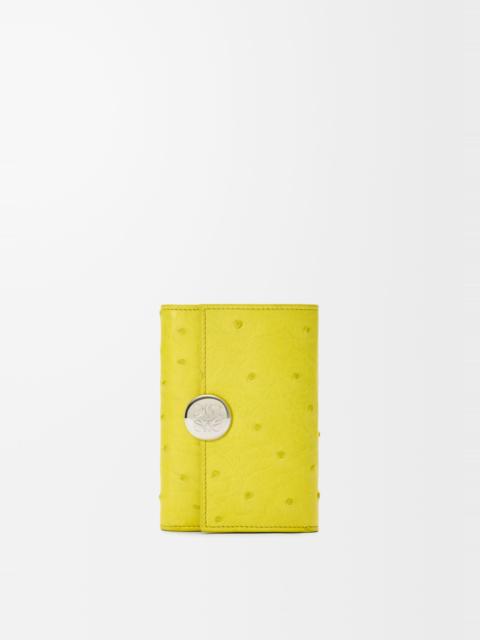 Loewe Pebble small vertical wallet in ostrich