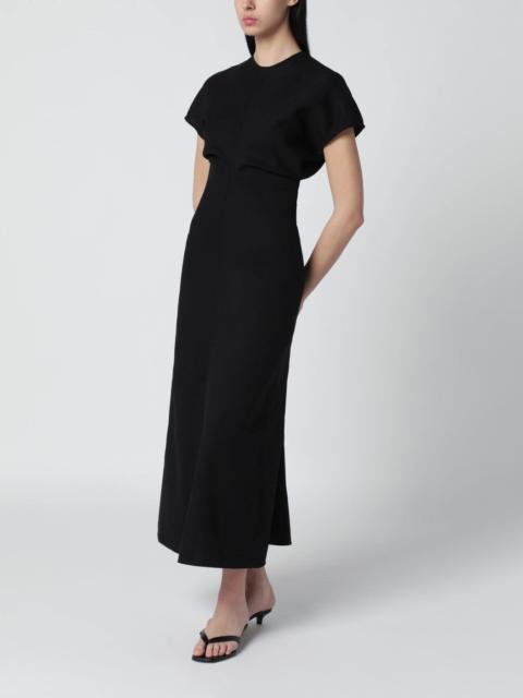 TOTEME Black wool midi dress