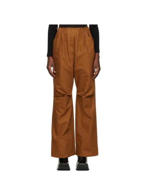Raf Simons Brown Raw Edge Jeans