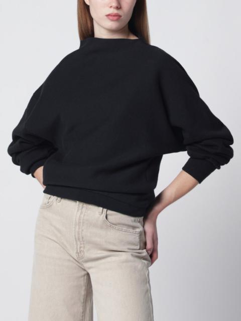 6397 Black draped sweatshirt