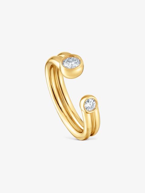 TOUS Open ring with 18kt gold vermeil and laboratory-grown diamonds TOUS Straight LGD