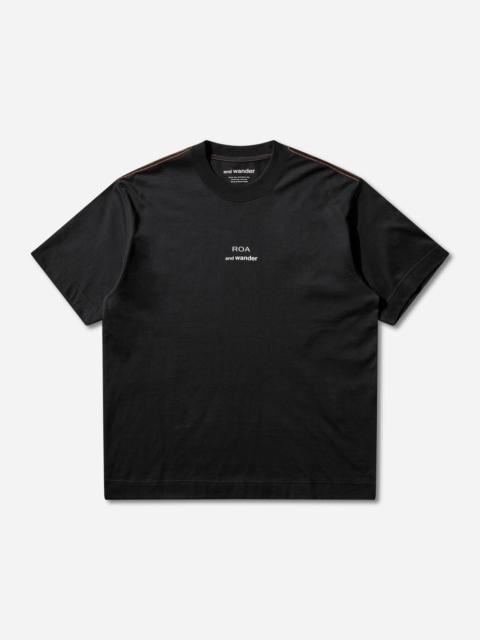 ROA and wander Logo Printed T-Shirt Black