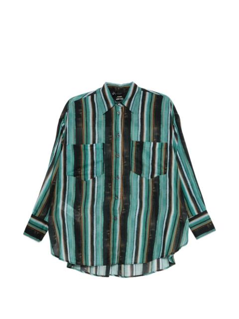 PINKO striped chest-pocket shirt