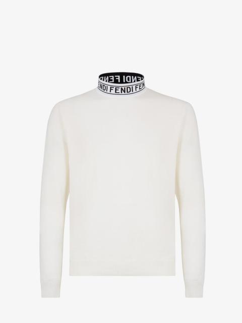 FENDI White wool sweater