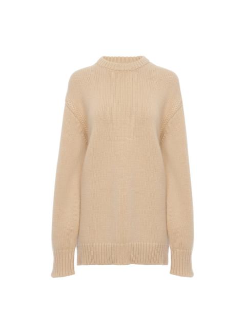 OVERSIZED KNITTED SWEATER IN CASHMERE & COTTON