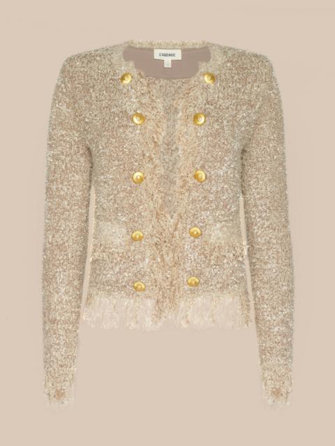 L'AGENCE Mireille Fringe Cardigan
